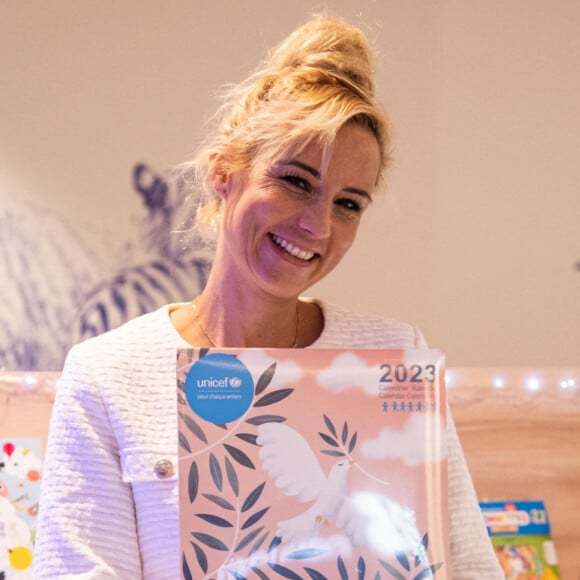 Elodie Gossuin (Miss France 2001) au stand UNICEF du centre commercial Westfield Les 4 Temps du quartier d'affaires de la Défense à Puteaux, France, le 9 décembre 2022. © Baptiste Autissier/Panoramic/Bestimage 