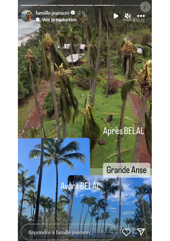 Le cyclone laisse des traces tout de même.
Marie-Alix Jeanson (Familles nombreuses, la vie en XXL) partage l'étendue des dégâts après le cyclone Belal à la Réunion.