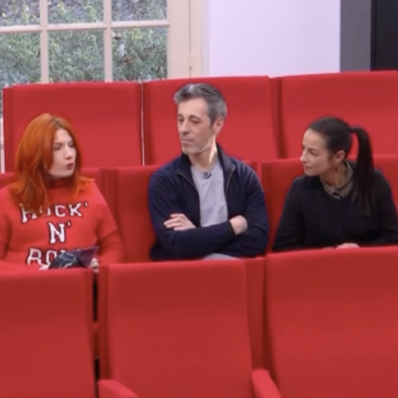 Si la séquence a bouleversé les fans du programme, qu'en est-il pour les professeurs ?
Pierre de Brauer, Adeline Toniutti, Michaël Goldman, Malika Benjelloun et Cecile Chaduteau pendant l'audition d'Héléna dans la "Star Academy", TF1