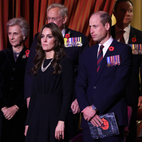 Catherine Kate Middleton, princesse de Galles, le prince William, prince de Galles - La famille royale assiste au Royal British Legion Festival of Remembrance au Royal Albert Hall à Londres le 11 novembre 2023. 