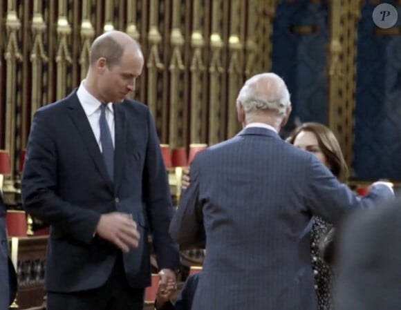 Kate Middleton entourée du prince William et du roi Charles III