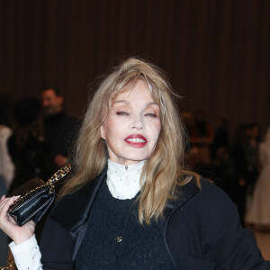 Arielle Dombasle a fait le déplacement 
Arielle Dombasle - Défilé de mode Haute-Couture "Chanel" au Grand Palais Ephémère lors de la fashion week de Paris. Le 23 janvier 2024 © Jerome Domine/ABACAPRESS.COM