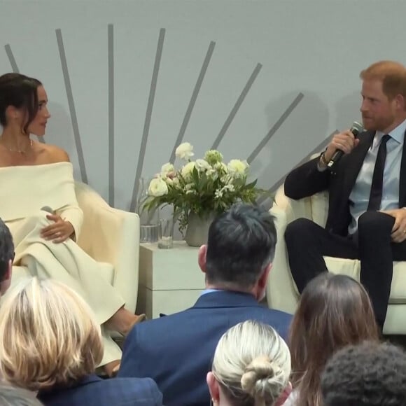 Harry et Meghan lors d'un événement à New York pour la semaine de la santé mentale