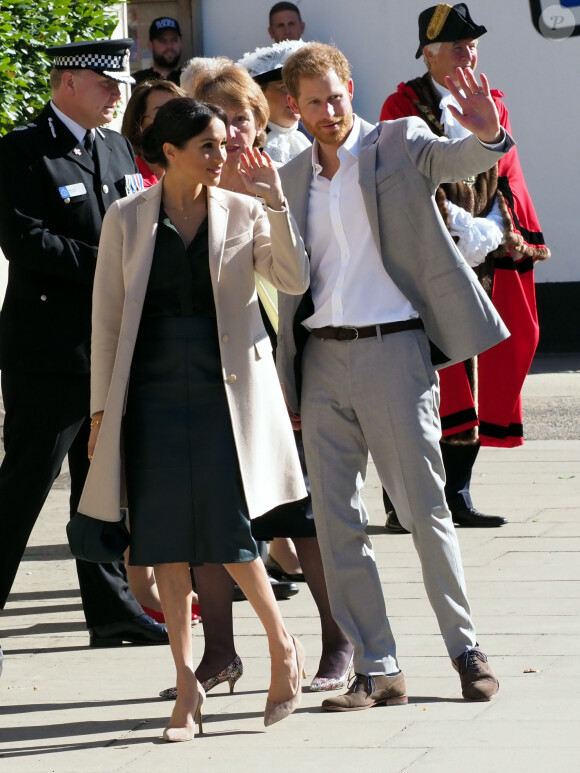 Le prince Harry, duc de Sussex, et Meghan Markle, duchesse de Sussex, visitent la Edes House à Chichester. C'est leur première visite dans le comté de Sussex depuis leur mariage. Le 3 octobre 2018