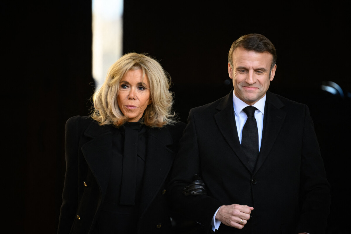 Photo : Emmanuel Macron, président de la Republique et sa femme la ...