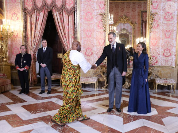 King Felipe and Queen Letizia, during the annual reception of the Accredited Diplomatic Corps in Spain, at the Royal Palace, on January 31, 2024, in Madrid (Spain). The Diplomatic Corps accredited in Spain is composed in total by 126 Embassies resident in our country and almost 800 Consulates, 153 career and more than 600 honorary ones. In addition, another 49 countries are accredited to Spain, but have residence in Paris, London, Brussels or Geneva. On the other hand, 42 international organizations have their headquarters in Spain. The Diplomat is a public official expert in international relations with a view to being accredited before other States and also in International Organizations with a representative character. JANUARY 31;2024 Marta Fernández Jara / Europa Press 01/31/2024 