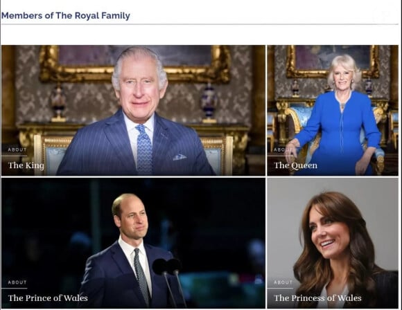La page Internet de la famille royale britannique a été mise à jour