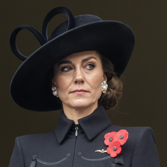 Catherine Kate Middleton, princesse de Galles - La famille royale honore les disparus des deux guerres mondiales lors de la cérémonie Remembrance Sunday ( Dimanche du souvenir ) au Cénotaphe à Londres le 12 novembre 2023.