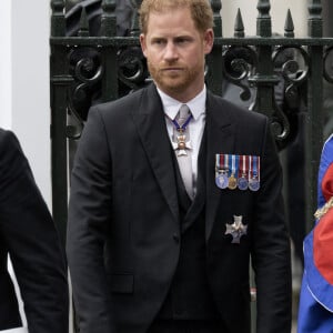 Le prince Harry, duc de Sussex lors de la cérémonie de couronnement du roi d'Angleterre à Londres, Royaume Uni, le 6 mai 2023.