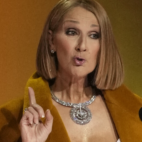 Céline Dion lors des Grammy Awards à la Crypto Arena à Los Angeles. © Robert Hanashiro-USA Today/SPUS/ABACAPRESS.COM