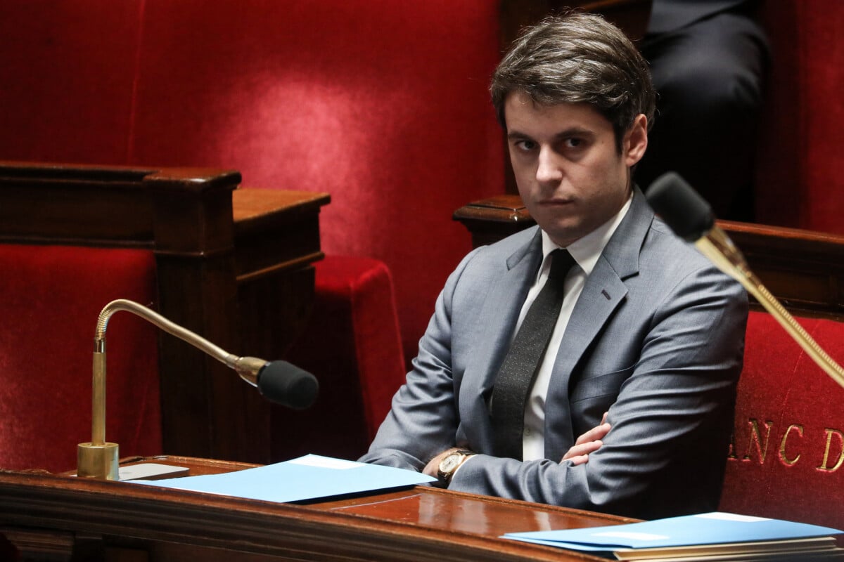 Photo Le Premier Ministre Gabriel Attal Séance De Questions Au Gouvernement à Lassemblée
