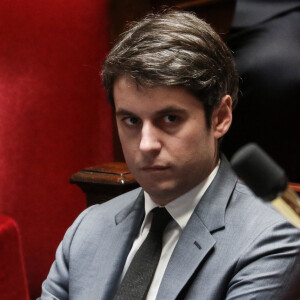 Le premier ministre, Gabriel Attal - Séance de questions au gouvernement à l'assemblée nationale, Paris, le 6 février 2024 © Stéphane Lemouton / Bestimage