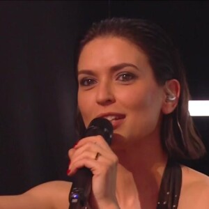 Lucie Bernardoni pendant la finale de la "Star Academy", TF1