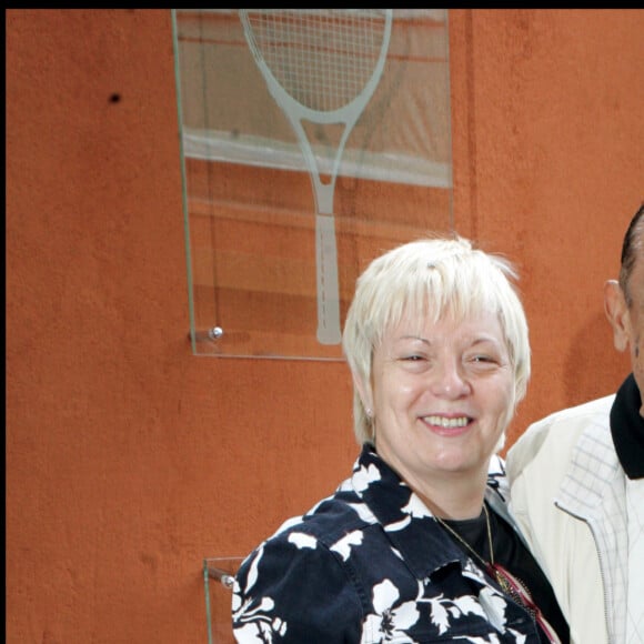Henri Salvador et sa femme Catherine - 8ème journée des internationaux de France à Roland Garros