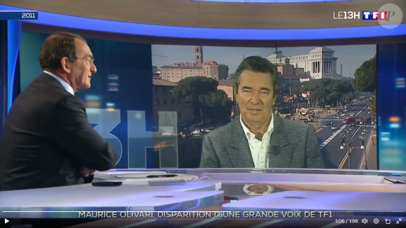 Car pour rappel, c'était un visage connu de la chaîne.
Mort de Maurice Olivari, capture d'écran, JT de 13h, TF1.