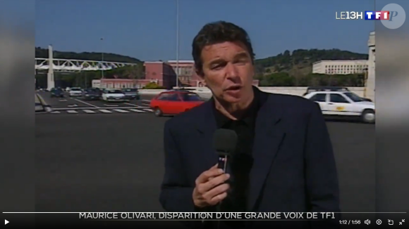 Il était correspondant à l'étranger.
Mort de Maurice Olivari, capture d'écran, JT de 13h, TF1.