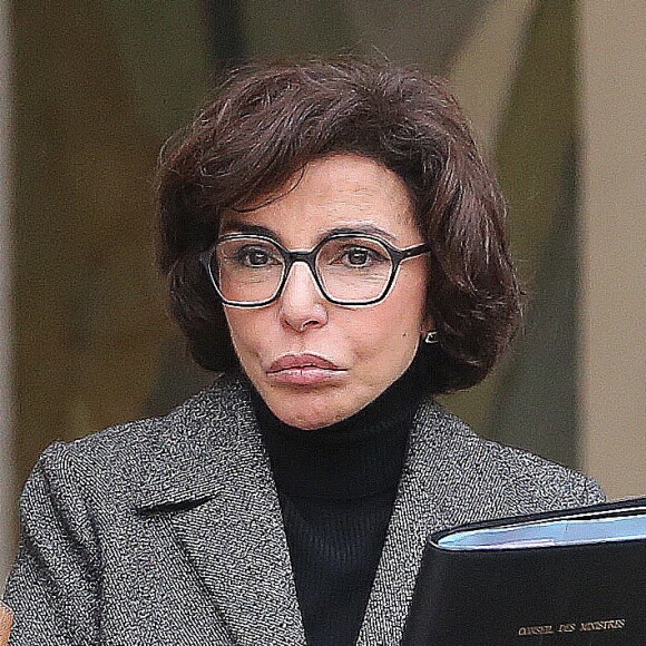 Rachida Dati à la sortie du conseil des ministres du palais présidentiel de l'Elysée à Paris, France, le 7 février 2024. © Jonathan Rebboah/Panoramic/Bestimage