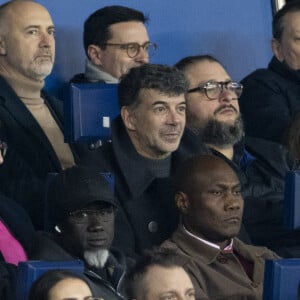 Stéphane Plaza - Célébrités dans les tribunes du match aller des huitièmes de finale de la Ligue des champions entre le PSG et la Real Sociedad (2-0) au Parc des Princes à Paris le 14 février 2024. © Cyril Moreau/Bestimage