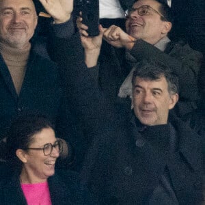 Stéphane Plaza - Célébrités dans les tribunes du match aller des huitièmes de finale de la Ligue des champions entre le PSG et la Real Sociedad (2-0) au Parc des Princes à Paris le 14 février 2024. © Cyril Moreau/Bestimage