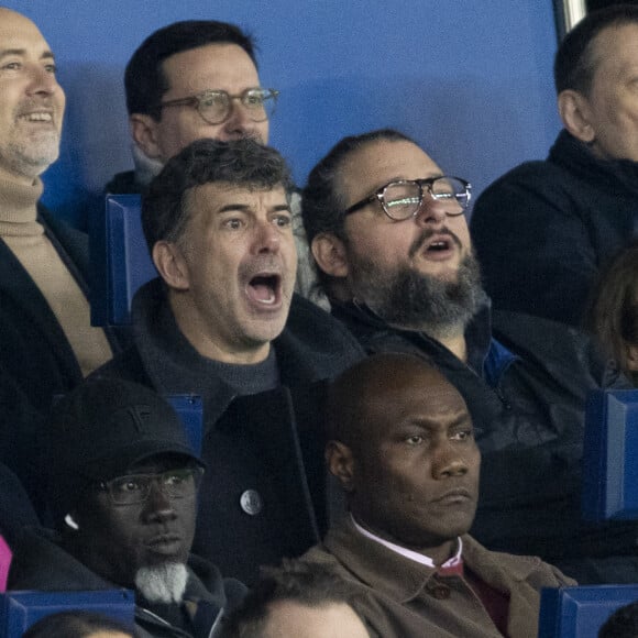 Stéphane Plaza - Célébrités dans les tribunes du match aller des huitièmes de finale de la Ligue des champions entre le PSG et la Real Sociedad (2-0) au Parc des Princes à Paris le 14 février 2024. © Cyril Moreau/Bestimage