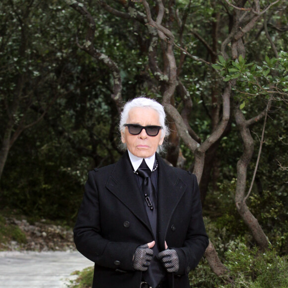 Karl Lagerfeld - Defile de mode Haute Couture printemps/ete 2013 Chanel au Grand Palais a Paris le 22 Janvier 2013. 