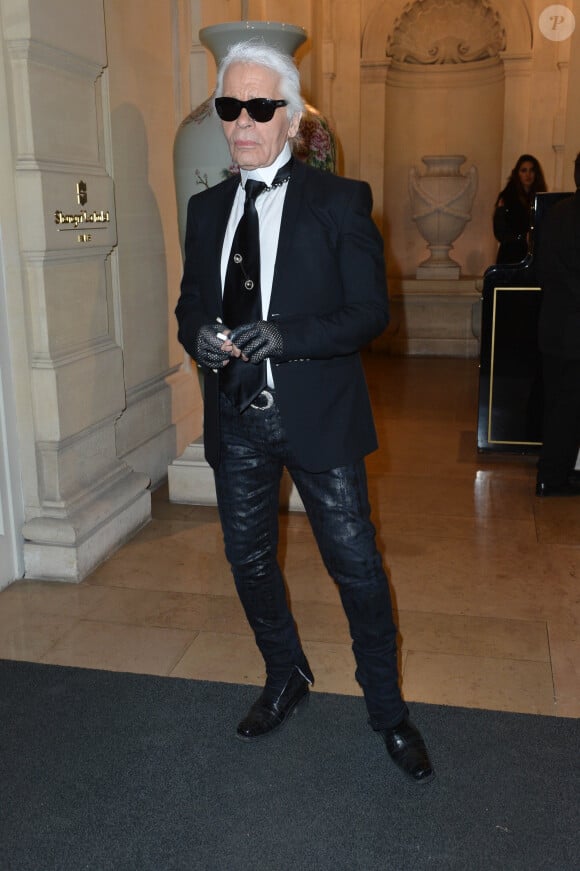 Karl Lagerfeld - Soiree Carine Roitfeld 'CR Fashion Book Issue 2' au Shangri La a Paris le 5 mars 2013 