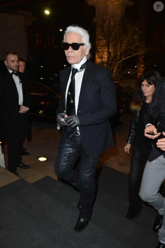 Karl Lagerfeld - Soiree Carine Roitfeld 'CR Fashion Book Issue 2' au Shangri La a Paris le 5 mars 2013 
