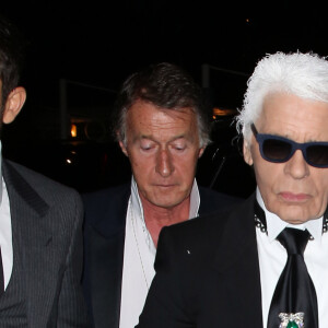 Karl Lagerfeld - Arrivees au diner "Vanity Fair Chanel" au restaurant "chez Tetou" a Golfe Juan le 19/05/2013 - 66 eme Festival du Film de Cannes 