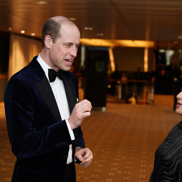 Le prince William, prince de Galles - Photocall des "British Academy Film Awards 2024" (BAFTA) au Royal Festival Hall à Londres le 18 février 2024.