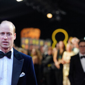 Le prince William, prince de Galles - Photocall des "British Academy Film Awards 2024" (BAFTA) au Royal Festival Hall à Londres le 18 février 2024.