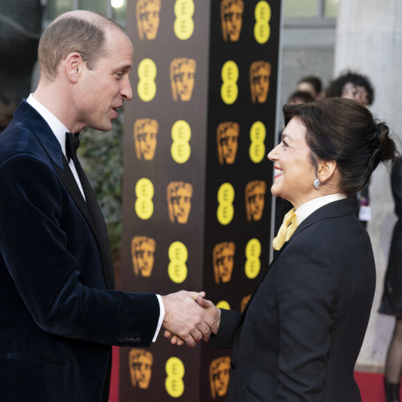 Le prince William, prince de Galles - Photocall des "British Academy Film Awards 2024" (BAFTA) au Royal Festival Hall à Londres le 18 février 2024.