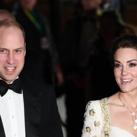 Le prince William, duc de Cambridge et Catherine Kate Middleton, la duchesse de Cambridge - 73e cérémonie des British Academy Film Awards (BAFTA) au Royal Albert Hall à Londres, le 2 février 2020. 