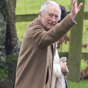 Le roi Charles III d'Angleterre et Camilla Parker Bowles, reine consort d'Angleterre sont allés à l'église de Sandringham le 11 février 2024. 