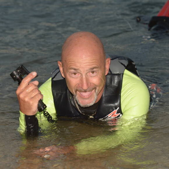 Vincent Lagaf' fait de l'hydrojet a Saint-Tropez, le 6 aout 2013. 