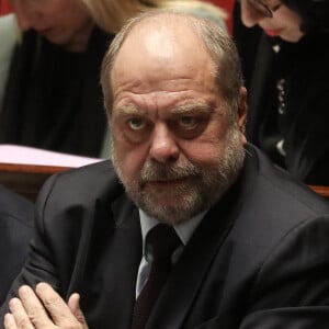 Le ministre de la Justice et garde des sceaux, Eric Dupond-Moretti - Séance de questions au gouvernement à l'assemblée nationale, Paris, le 19 décembre 2023. © Stéphane Lemouton / Bestimage