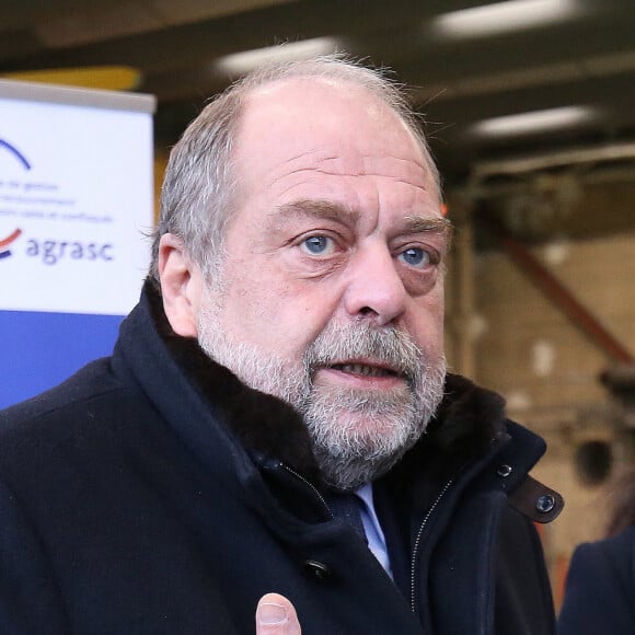 Eric Dupond-Moretti - Remise à la préfecture de Police de 142 drones saisis dans le cadre de procédures judiciaires à Issy-les-Moulineaux, le 18 décembre 2023. © Jonathan Rebboah/Panoramic/Bestimage