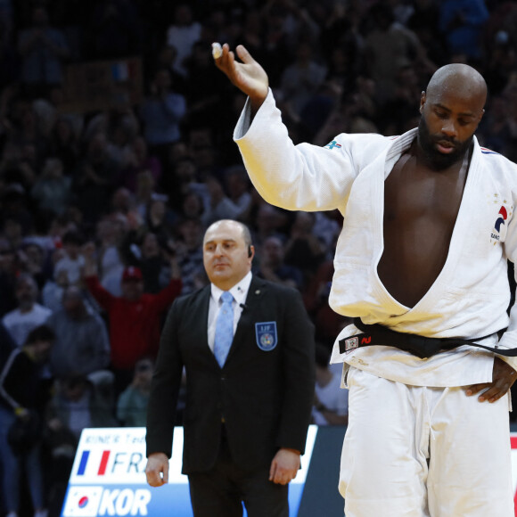 Teddy Riner (FRA) Vs Minjong Kim (KOR) - Judo : Le Paris Grand Slam 2024. Paris, le 4 février 2024. 