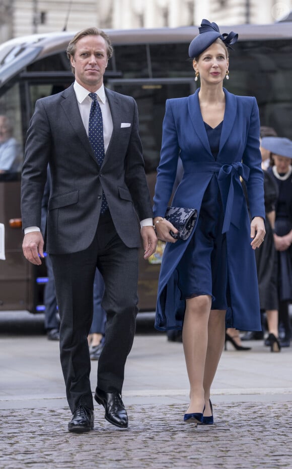 Lady Gabriella Windsor et son mari Thomas Kingston - Service d'action de grâce en hommage au prince Philip, duc d'Edimbourg, à l'abbaye de Westminster à Londres, le 29 mars 2022. Le prince Philip, duc d'Edimbourg, est décédé le 9 avril 2021. 