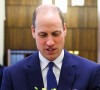 Il a reçu des fleurs pour sa femme Kate Middleton, restée chez eux. 
Prince William - Visite de la Western Marble Arch Synagogue à Londres, 29 février 2024. 