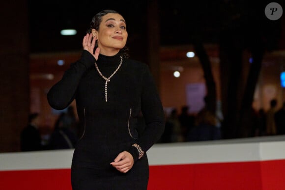 Camélia Jordana à la première du film "Avant que les flammes ne s'éteignent" lors de la 18ème édition du festival du film de Rome le 24 octobre 2023. 