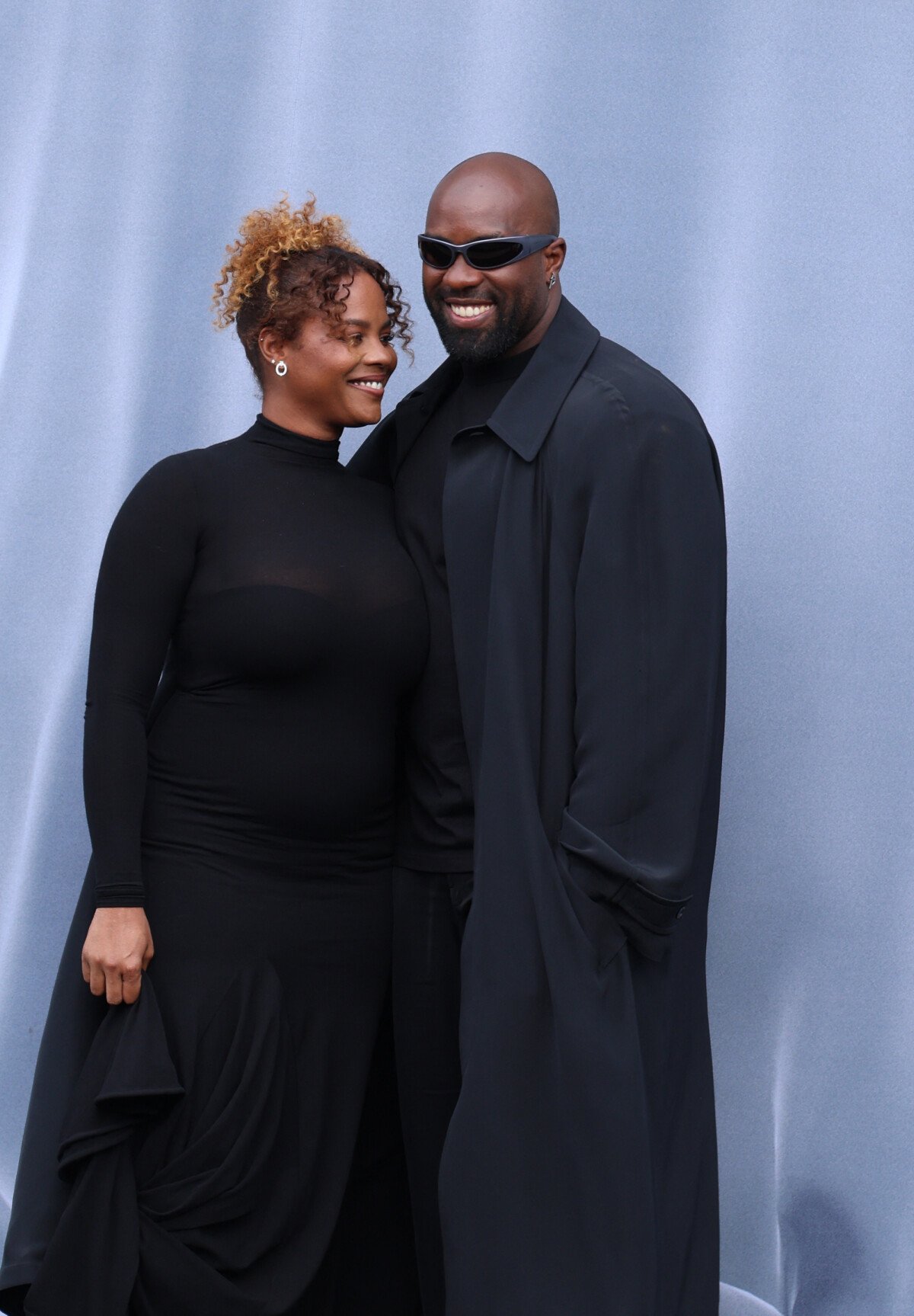 Photo Teddy Riner et sa femme Luthna Plocus Arrivées au défilé