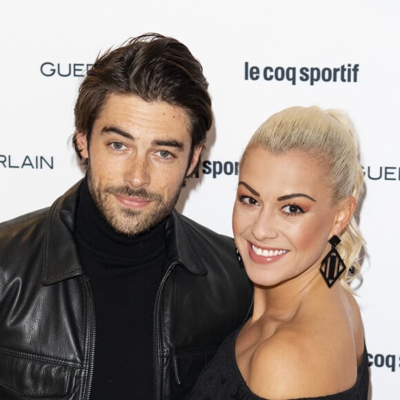 Valentin d'Hoore et sa femme Katrina Patchett - Guerlain et le coq sportif au lancement de leur seconde collaboration à la boutique Guerlain des Champs-Elysées à Paris le 23 octobre 2018. © Pierre Perusseau/Bestimage