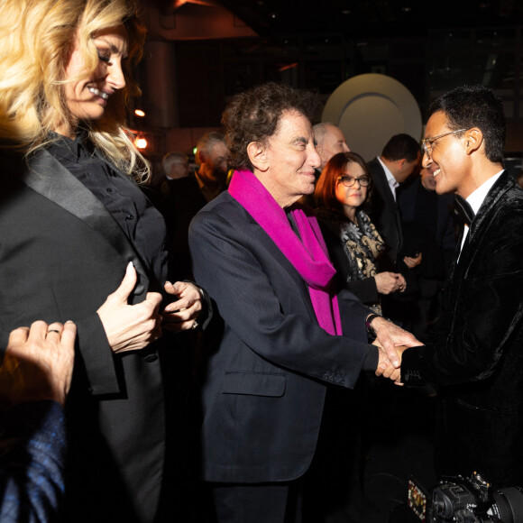 Adriana Karembeu, Jack Lang, président de l'Institut du Monde Arabe - Concert unique de Omar Harfouch et son orchestre pour la paix à l'Institut du Monde Arabe à Paris le 3 février 2024. © Tiziano Da Silva / Bestimage 