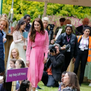 Catherine (Kate) Middleton, princesse de Galles, participe au pique-nique des enfants à l'exposition horticole "Chelsea Flower Show" à l'hôpital royal de Chelsea à Londres, Royaume Uni, le 22 mai 2023. 