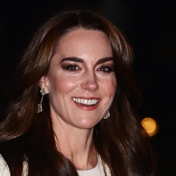 Catherine (Kate) Middleton, princesse de Galles, arrive au traditionnel concert de Noël "Together At Christmas" à l'abbaye de Westminster à Londres, Royaume Uni, le 8 décembre 2023.