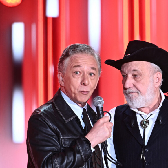 Des personnalités étaient aussi présentes
Exclusif - Nicolas Briancon et Francois Berleand - Enregistrement de l'émission Vivement dimanche en hommage au duo Jean Poiret et Michel Serrault au studio Gabriel, presentée par Michel Drucker . Diffusion sur France 3 le 17 mars 2024. . © Guillaume Gaffiot / Bestimage 