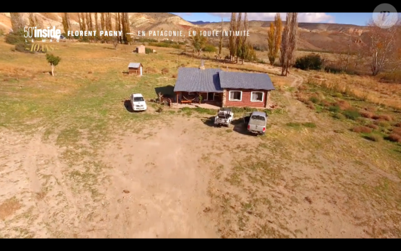 Une petite bâtisse "sans prétention". 

Capture d'écran Vimeo, images tirées de TF1 - 50 Minutes Inside - Florent Pagny en Patagonie en toute intimité.
