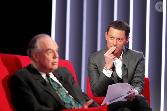 Enregistrement de l'émission "Le Divan" présentée par Marc-Olivier Fogiel avec Frédéric Mitterrand en invité, qui sera diffusée le 14 avril 2015 Paris, le 6 Mars 2015