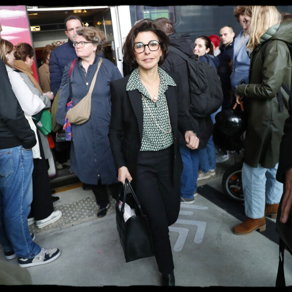 Déplacement de Rachida Dati, ministre de la Culture, à l'édition 2024 du Festival International Séries Mania à Lille. Sur la photo : temps d'échange avec les jeunes de la formation Tremplin au Séries Mania Institute. Lille, le 15 Mars 2024. © Alain Guizard/Bestimage