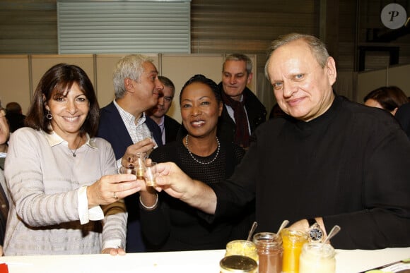 Anne Hidalgo, Babette de Rozières, Joël Robuchon - 1er salon de la gastronomie des Outre-Mer à paris le 7 février 2015